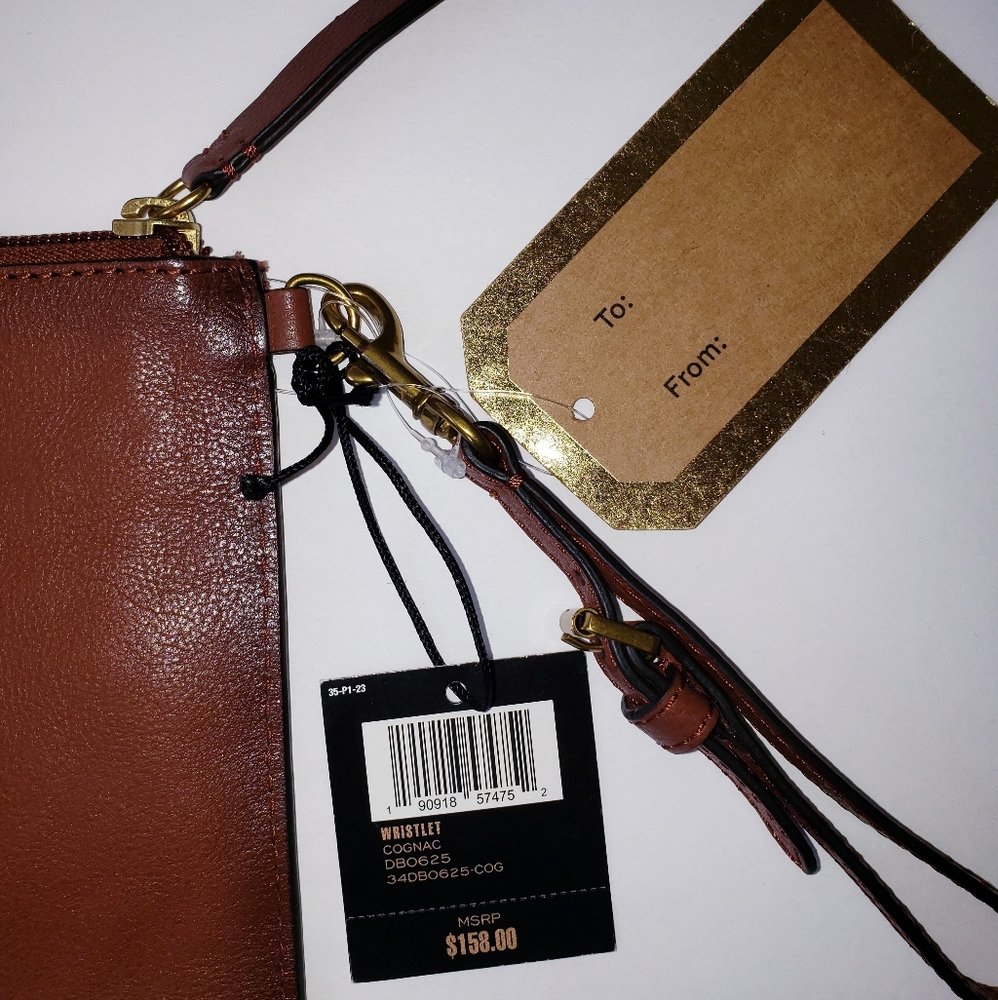 ❗Closeout sale FRYE BRWN LEATHER WRISTLET CLUTCH - Picture 6 of 6
